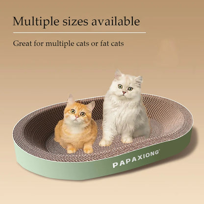 Cat Scrapers Toys for cats Round Oval Cat Scratcher Cat Bed Cat Scratching post Thickening Durable Corn Glue Decal Cardboard Beauty World Shop