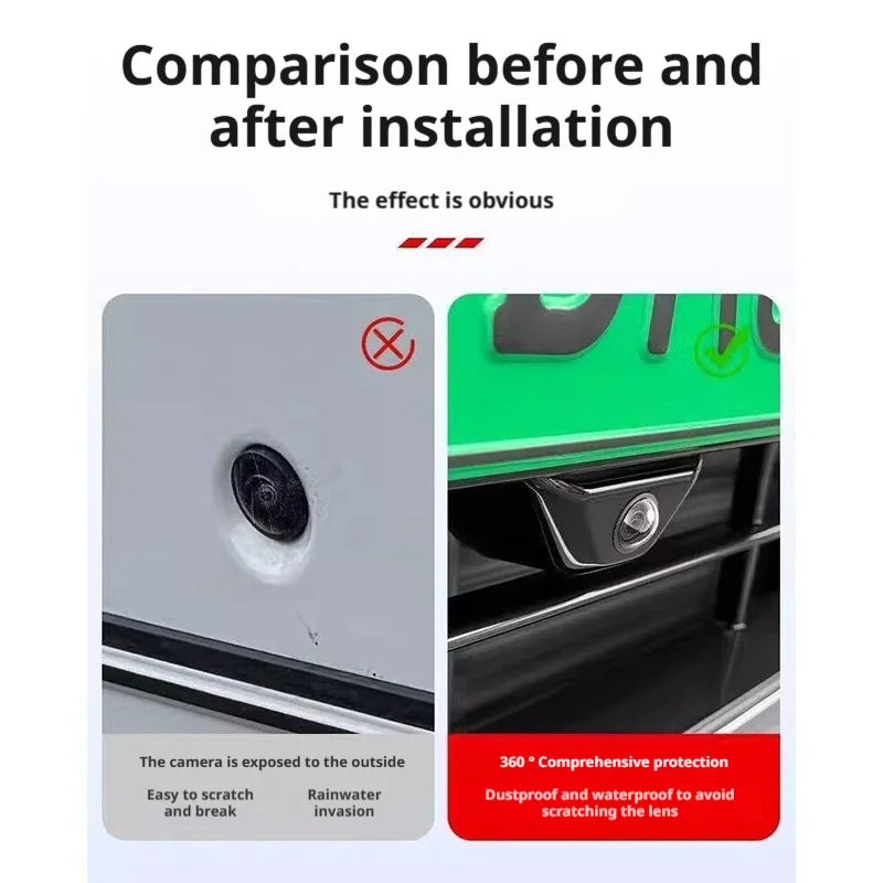 SEAMETAL Car Camera Protective Cover–Rainproof/Dustproof Anti-Gravel Scratch with High Clarity & 360° View HD Transparent Cover Beauty World Shop