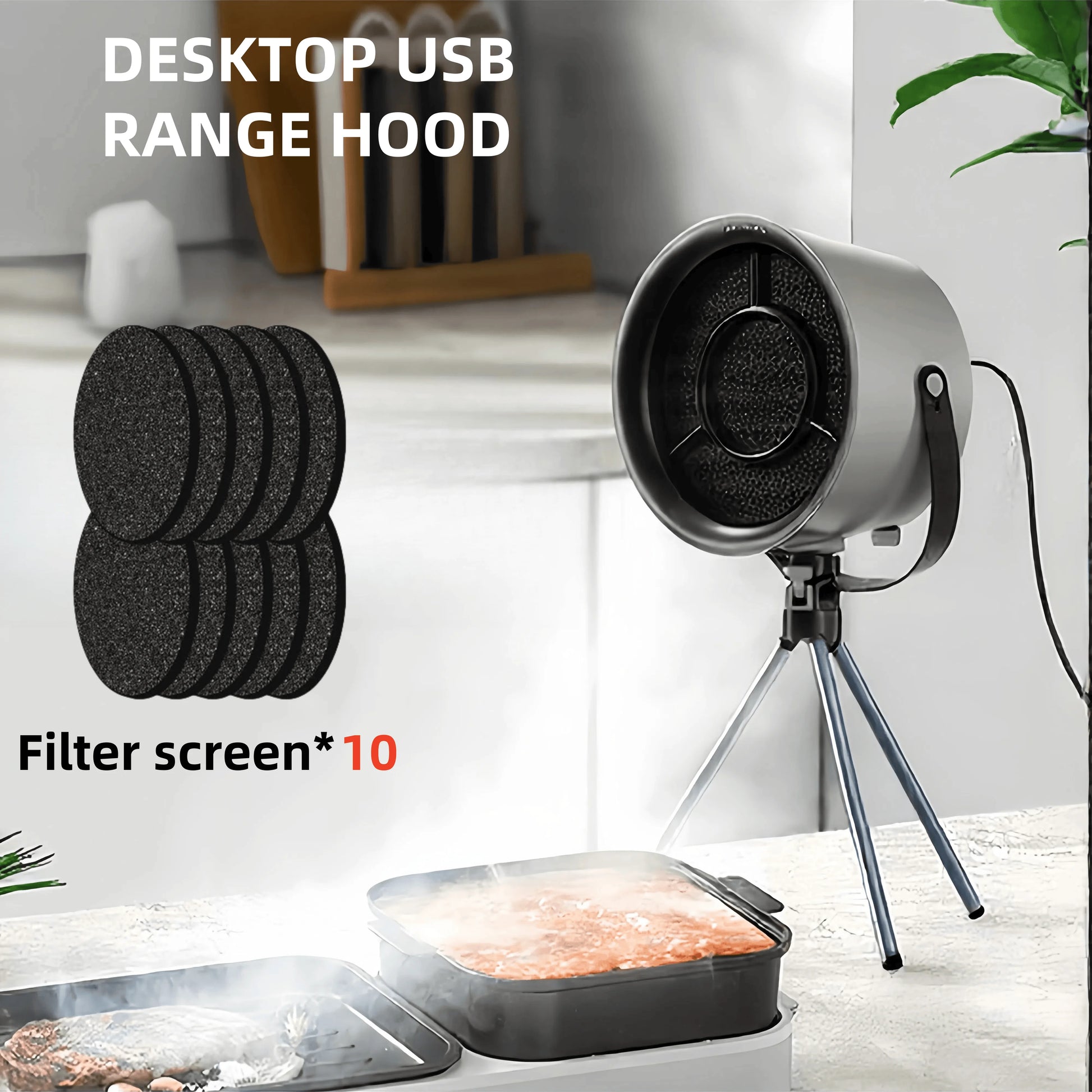 New USB Desktop Range Hoods Portable USB Powered Exhaust Fan Small Kitchen Hood Extractor Barbecue Large Suction Cooker Hood Beauty World Shop