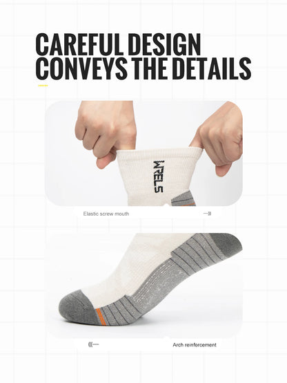 WRELS 1/3Pairs Merino Wool Running Socks Compression Support Thick Cushion Wool Socks For Running Hiking Moisture Wicking Socks Beauty World Shop