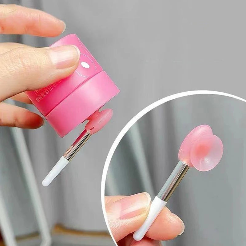 1PC Silicone Lip Balms Lip Mask Brush with Sucker Dust Cover Lipstick Cosmetic Makeup Brushes Lipstick Brush Storage Box Beauty World Shop