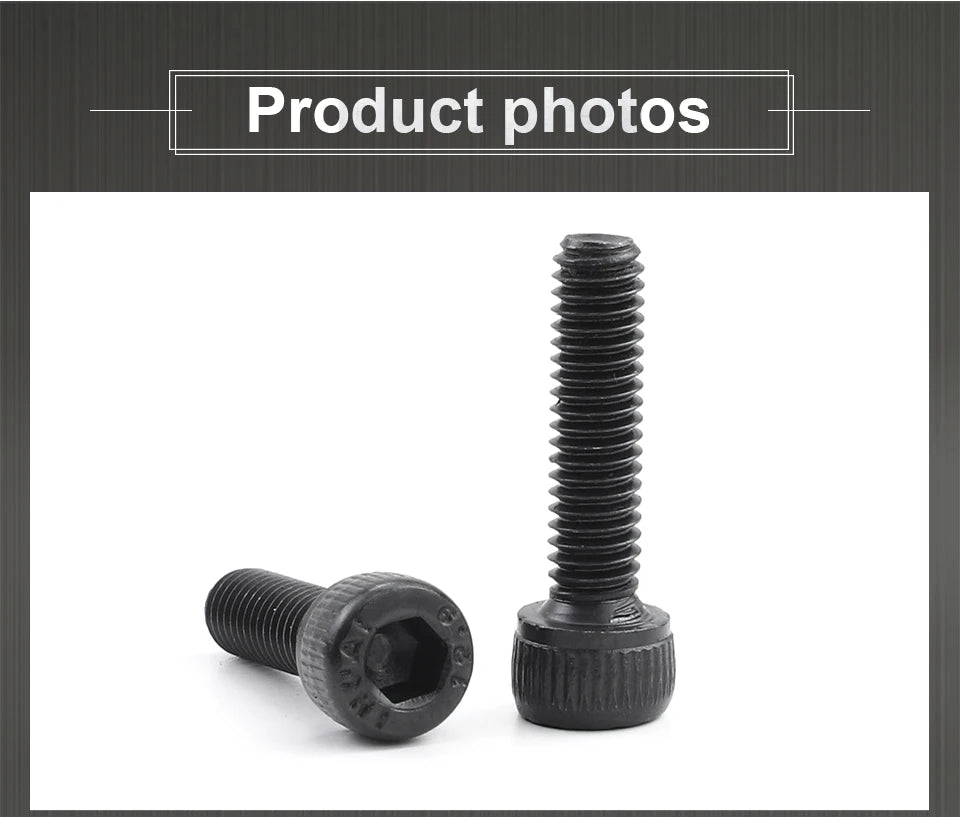 JUIDINTO 1-50pcs Hex Socket Head Cap Screw 12.9 Carbon steel Allen Screw M2 M2.5 M3 M4 M5 M6 M8 M10 Hex Cap Screw Bolt for MTB Beauty World Shop