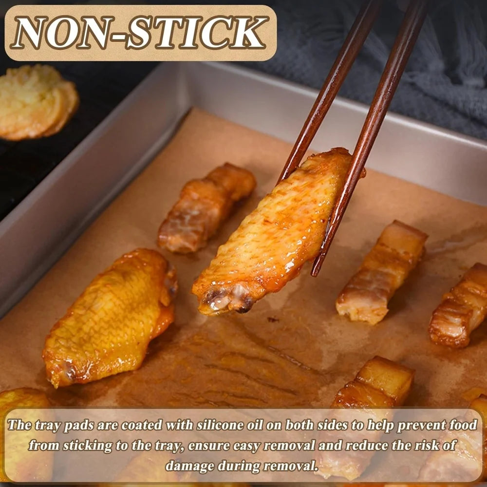 100Pcs Parchment Paper Baking Sheets Non-Stick Precut Baking Parchment Baking Paper Will Not Curl Burn Wax Paper Beauty World Shop