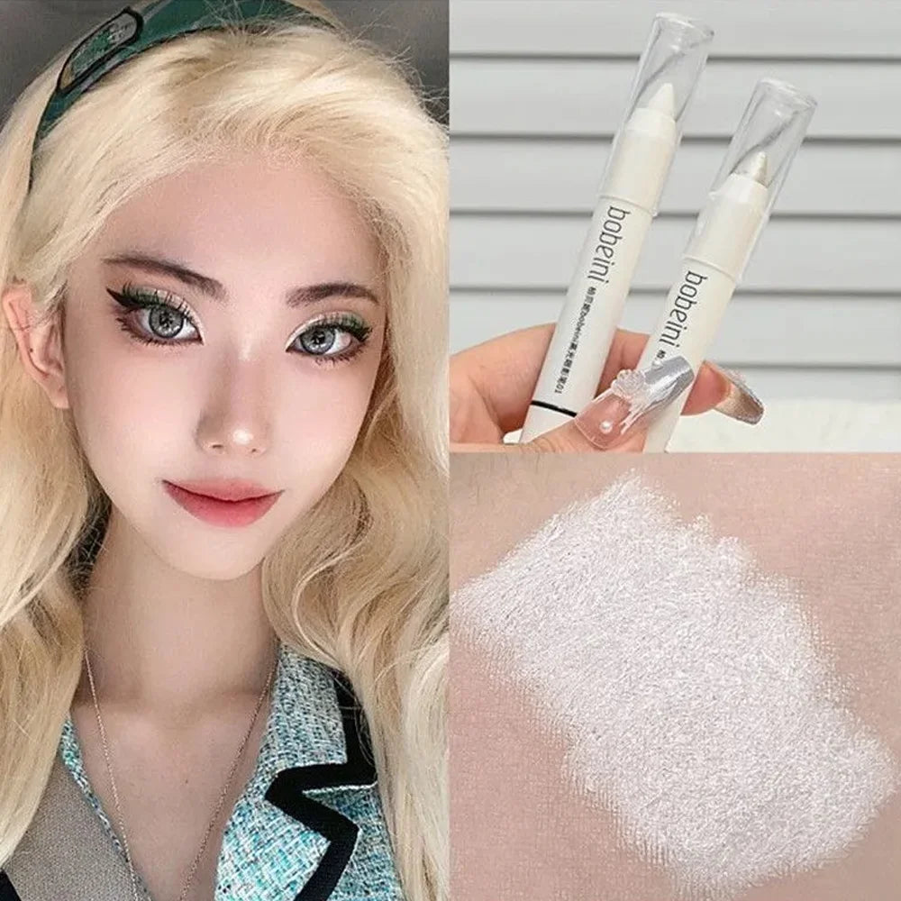 Highlighter,Brightening,Silkworm Pen,Pearlescent,Matte,Burst Eyeshadow Pencil,Makeup,Eye Makeup,Long-lasting Pearlescent Stick Beauty World Shop