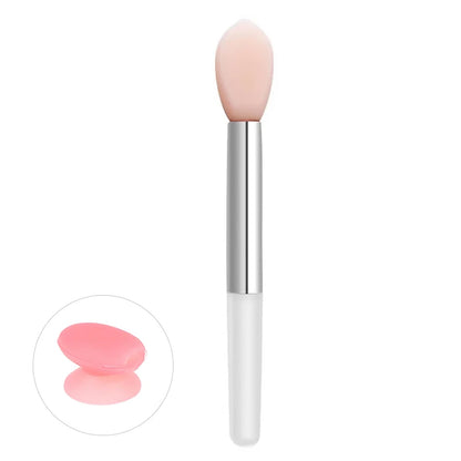 1PC Silicone Lip Balms Lip Mask Brush with Sucker Dust Cover Lipstick Cosmetic Makeup Brushes Lipstick Brush Storage Box Beauty World Shop