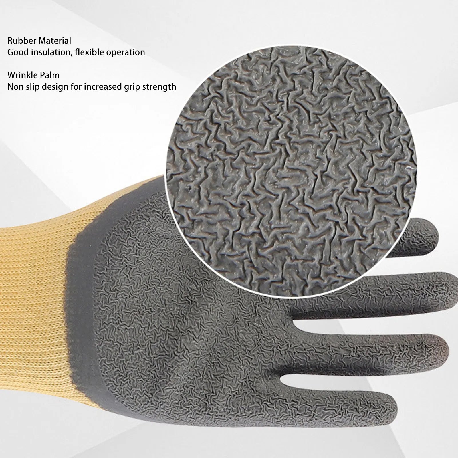 Insulation Work Gloves Flame Retardant 400V Voltage Resistance Rubber Electrician Gloves for Electric Maintenance Beauty World Shop