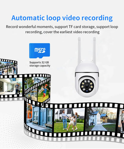 8MP Wifi IP Wireless Security Surveillance PTZ Camera 4X Zoom Cameras Tracking Two-way Audio HD Night Color Cam Beauty World Shop