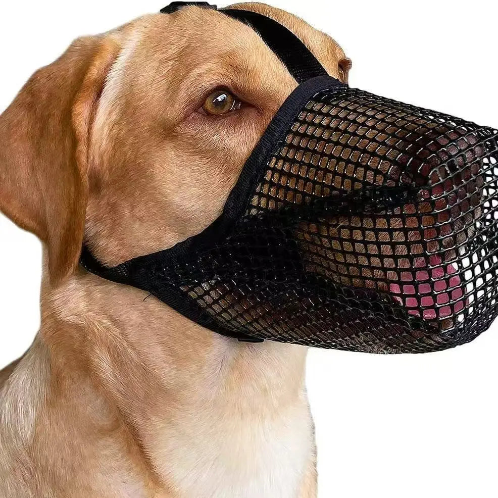 2026 NEW Dog Mouth Cover Mesh Large Dog Breathable Mesh Anti-eating Barking Golden Retriever Mouth Cage Bite-proof Pet Mask Beauty World Shop