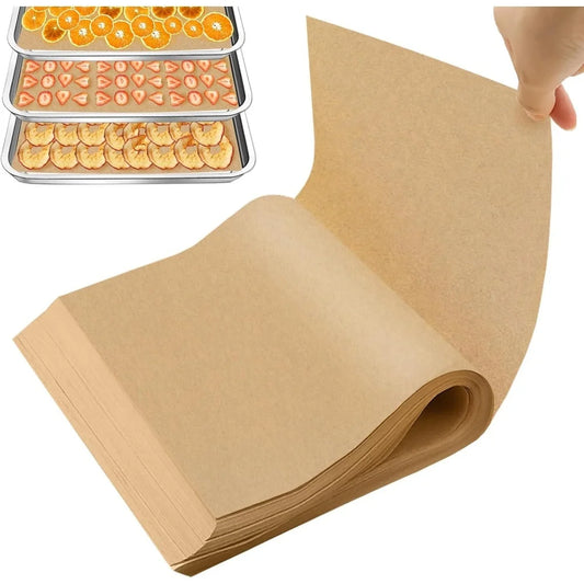 100Pcs Parchment Paper Baking Sheets Non-Stick Precut Baking Parchment Baking Paper Will Not Curl Burn Wax Paper Beauty World Shop