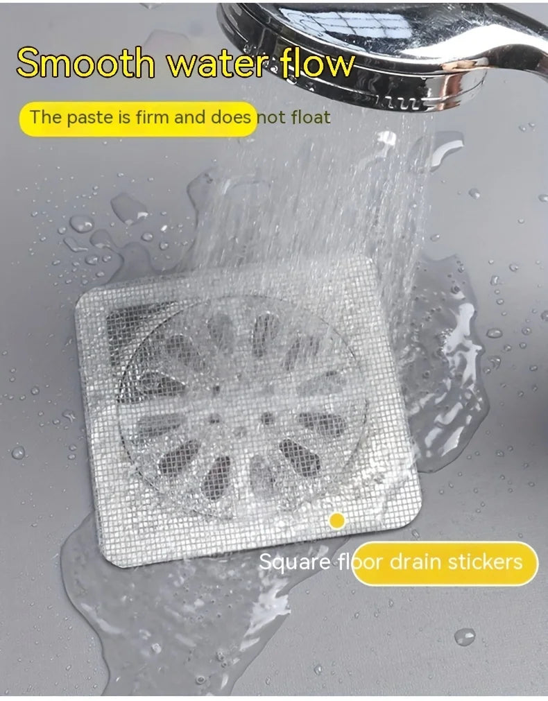 Floor Drain Sticker, Insect-proof Self-adhesive Bathroom Hair Filter Net, Sewer Filter, Kitchen Anti-blocking Mesh Net Beauty World Shop