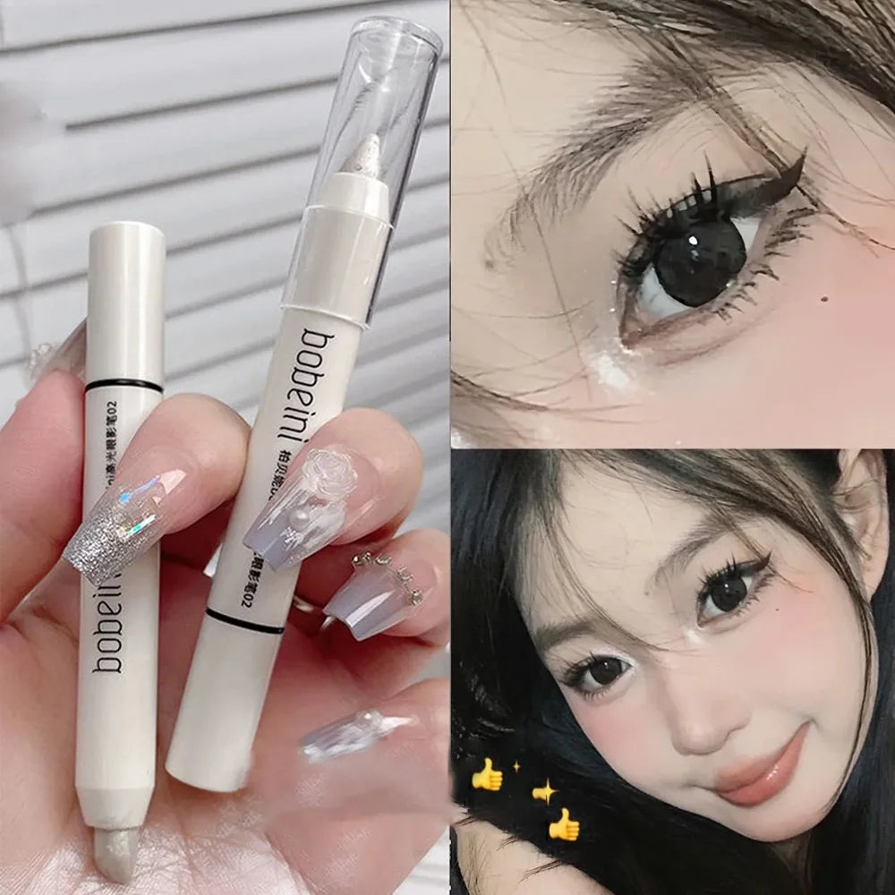 Highlighter,Brightening,Silkworm Pen,Pearlescent,Matte,Burst Eyeshadow Pencil,Makeup,Eye Makeup,Long-lasting Pearlescent Stick Beauty World Shop