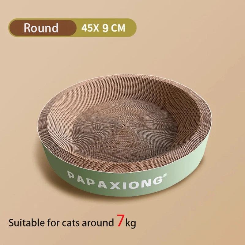 Cat Scrapers Toys for cats Round Oval Cat Scratcher Cat Bed Cat Scratching post Thickening Durable Corn Glue Decal Cardboard Beauty World Shop