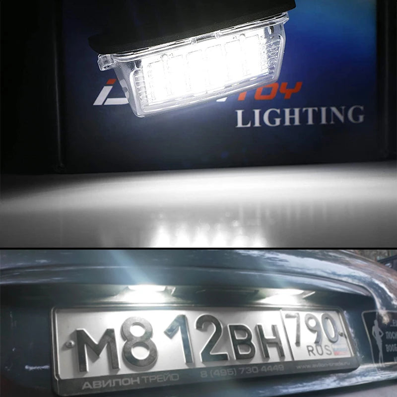 2pcs Canbus LED License Number Plate Lights Bulbs For Peugeot 206 207 307 308 406 407 Citroën C3 C4 C5 BERLINGO SAXO XSARA Beauty World Shop