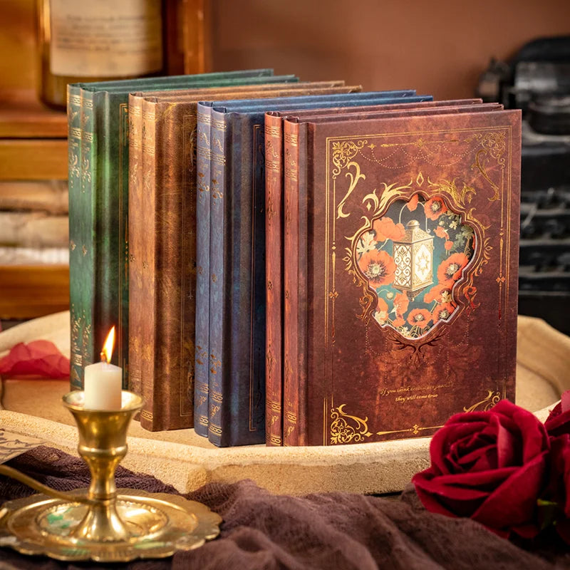 Mr.Paper 192pcs Vintage Style Notebook Set, Gold Foil Writing Pad for Journaling Note Taking, Retro Stationery Paper Sheets Beauty World Shop