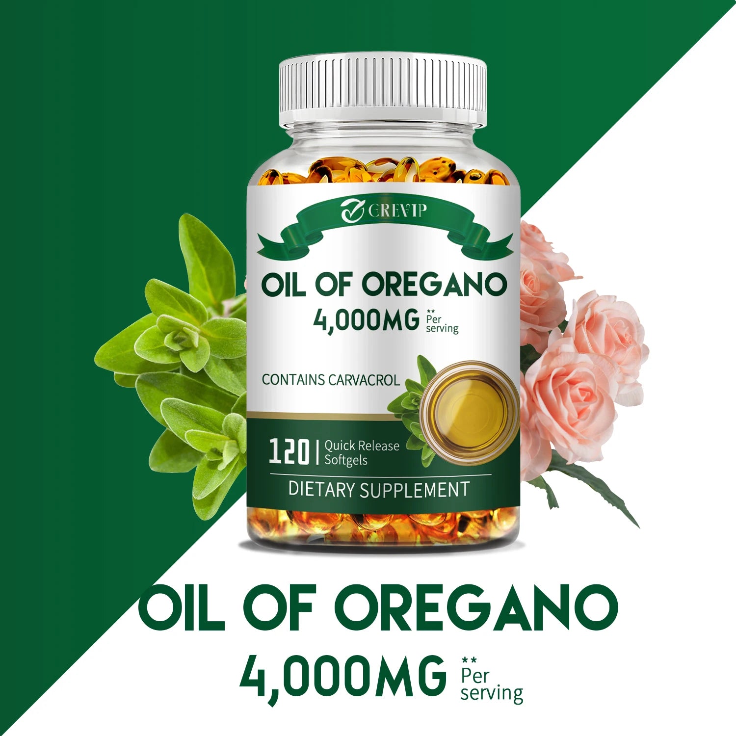 Oil of Oregano - for Digestion, Heart Health, Detoxification and Immune Support - 120 Capsules Beauty World Shop