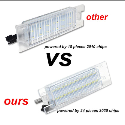 2Pcs Canbus LED License Plate Light White For Alfa Romeo 147 156 159 166 Brera Giulietta Type 940 MiTo Romeo GT Spider 939 Beauty World Shop