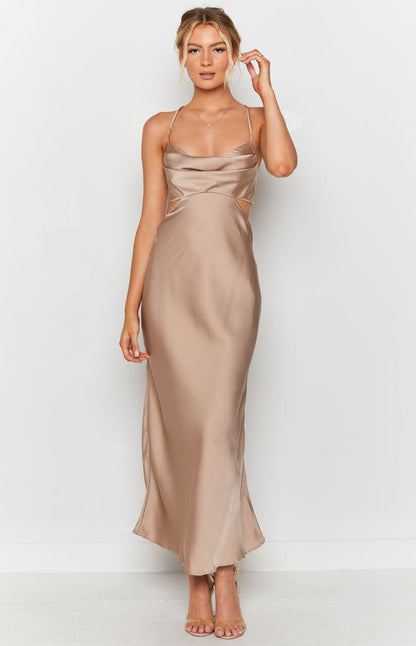 Taleah Cut Out Maxi Dress Mocha BB Exclusive