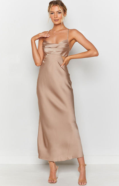 Taleah Cut Out Maxi Dress Mocha BB Exclusive