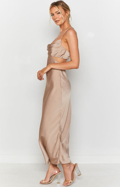 Taleah Cut Out Maxi Dress Mocha BB Exclusive