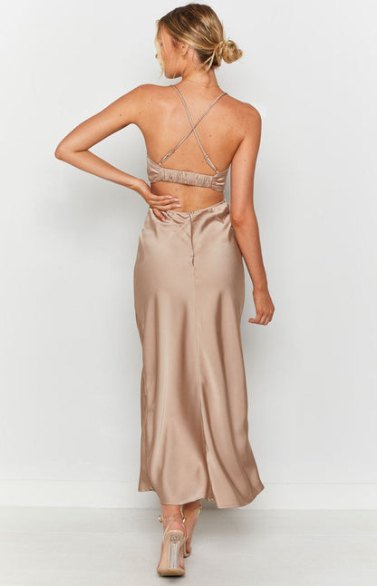 Taleah Cut Out Maxi Dress Mocha BB Exclusive