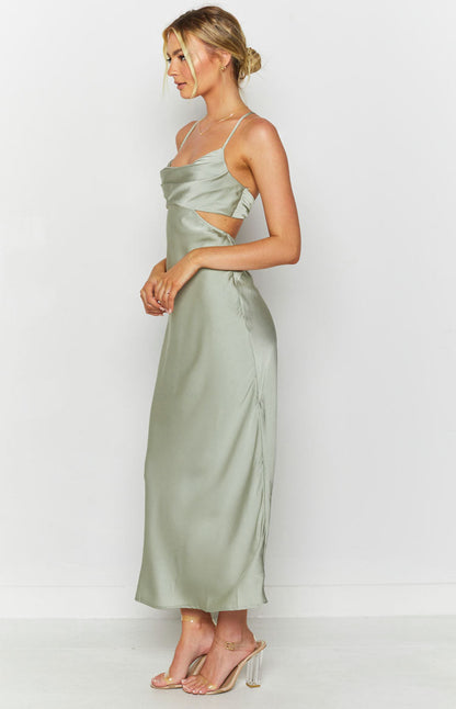 Taleah Cut Out Maxi Dress Sage BB Exclusive