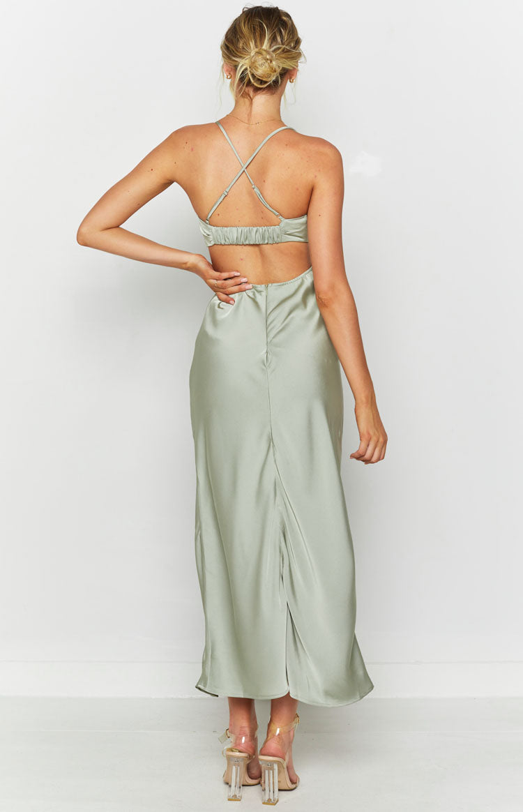 Taleah Cut Out Maxi Dress Sage BB Exclusive