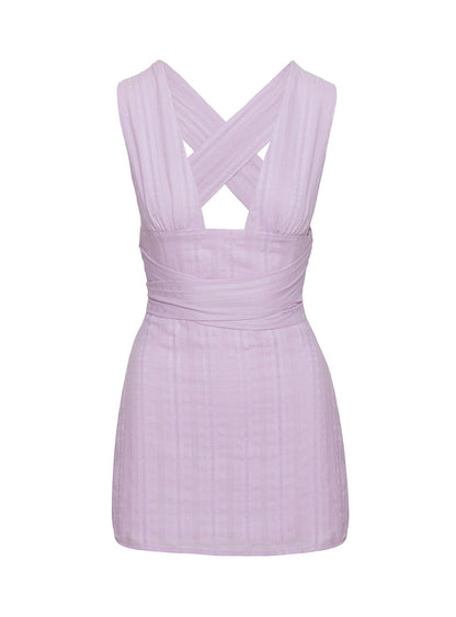 Alsace Mini Dress Lilac Princess Polly