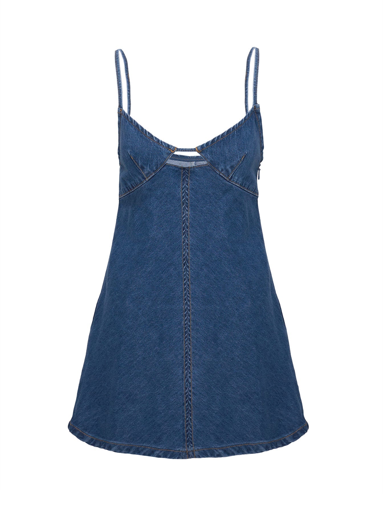 Arwen Denim Mini Dress Blue Princess Polly