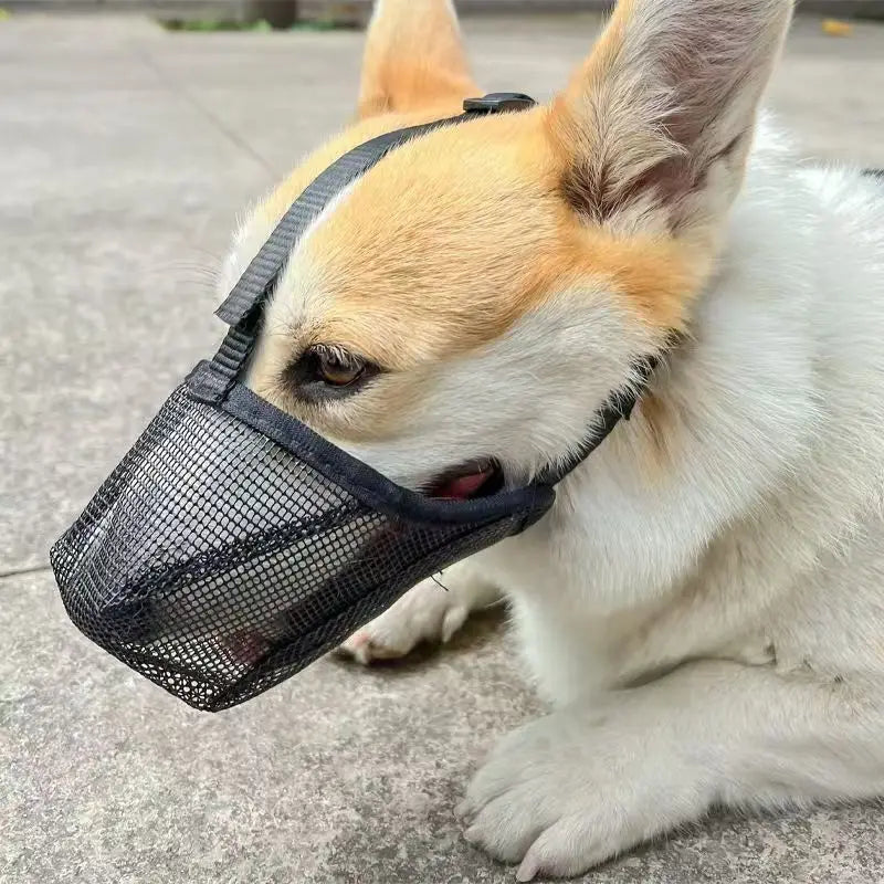 2025 NEW Dog Mouth Cover Mesh Large Dog Breathable Mesh Anti-eating Barking Golden Retriever Mouth Cage Bite-proof Pet Mask