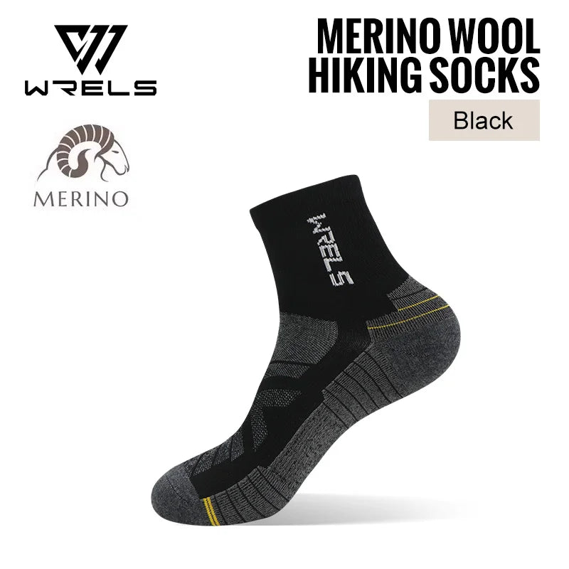 WRELS 1/3Pairs Merino Wool Running Socks Compression Support Thick Cushion Wool Socks For Running Hiking Moisture Wicking Socks Beauty World Shop