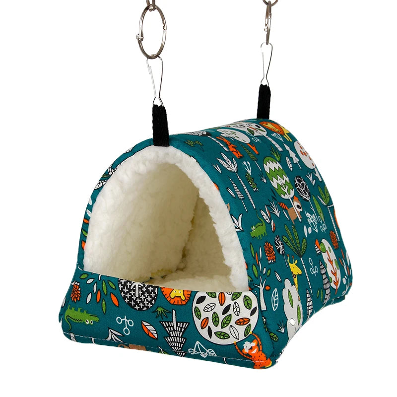Parrot hammock Hamster Thickening nest Small pet Xuanfeng Bird Peony bird Bird's Nest winter Warm sleeping bag Squirrel