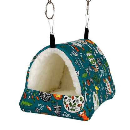 Parrot hammock Hamster Thickening nest Small pet Xuanfeng Bird Peony bird Bird's Nest winter Warm sleeping bag Squirrel