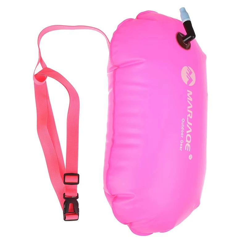 Swimming pool Buoy Tow Floats Inflatable Life Saving Swim Buoy PVC Inflated Air Drying Bag Drift Bag  pool accessory Open Water Beauty World Shop