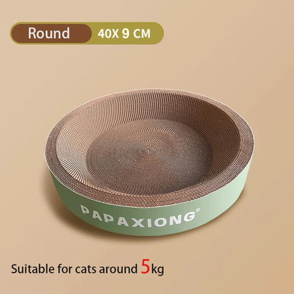 Cat Scrapers Toys for cats Round Oval Cat Scratcher Cat Bed Cat Scratching post Thickening Durable Corn Glue Decal Cardboard Beauty World Shop