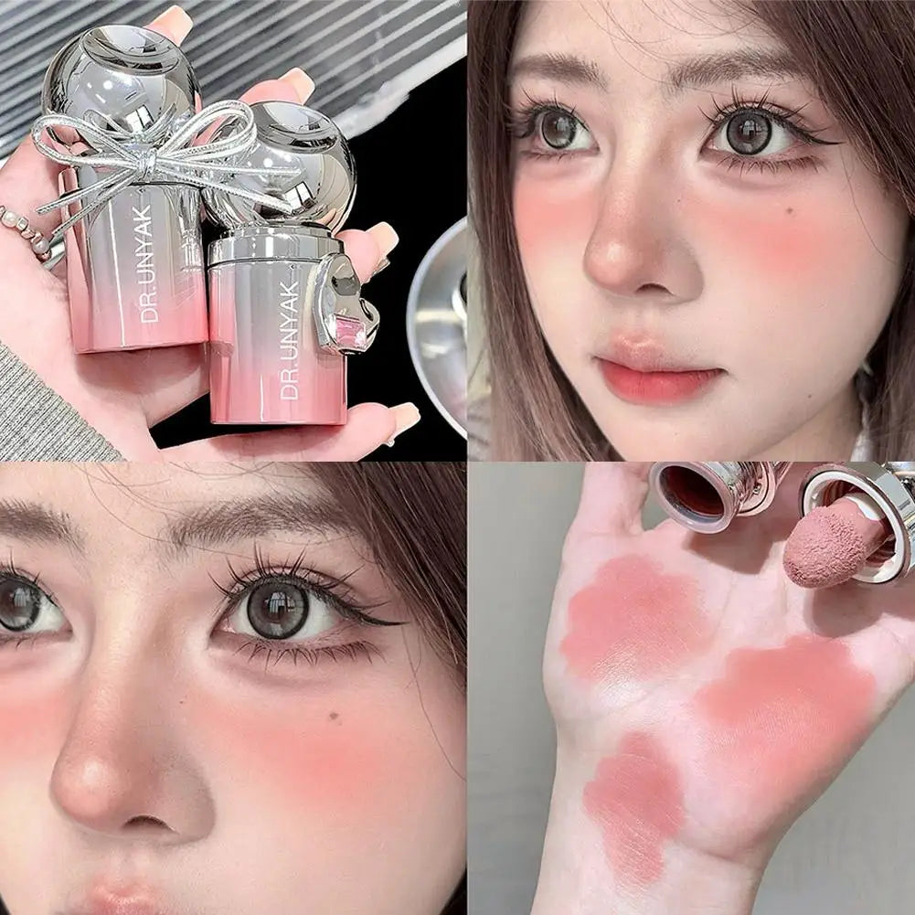 Velvet Liquid Blush Matte Sponge Head Blusher Natural Lasting Brighten Facial Contour Blush Tint Makeup Beauty World Shop
