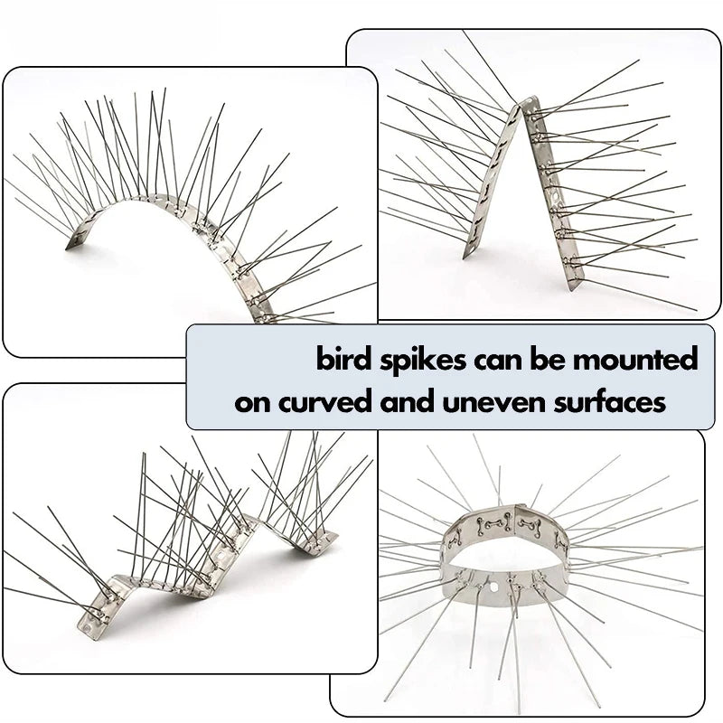 Bird Spikes Repellent Supplies Against Pigeons Crows Repeller Outdoor Defense Scare Birds Garden Scarecaper Outside Anti Gadgets Beauty World Shop