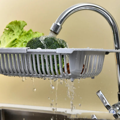 Kitchen Storage Rack Soap Sponge Rack Adjustable Vegetable Drain Basket Sink Rack Retractable Multifunctional Kitchen Tools Beauty World Shop