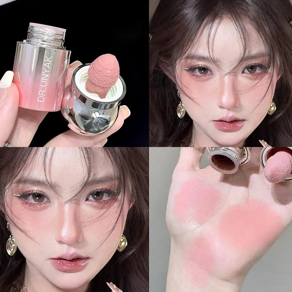 Velvet Liquid Blush Matte Sponge Head Blusher Natural Lasting Brighten Facial Contour Blush Tint Makeup Beauty World Shop