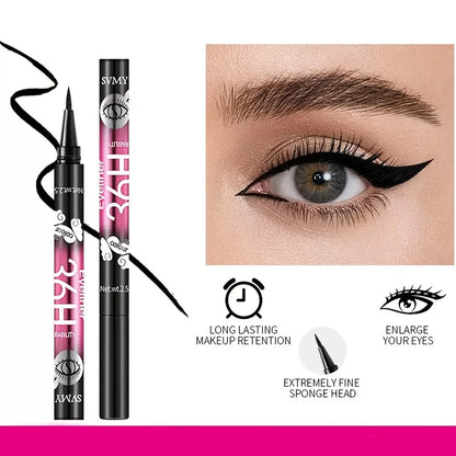 5/10pcs Black waterproof and sweat-proof eyeliner pencil set, long-lasting and non-smudging beginners perfect gift for beginners Beauty Trend Shop