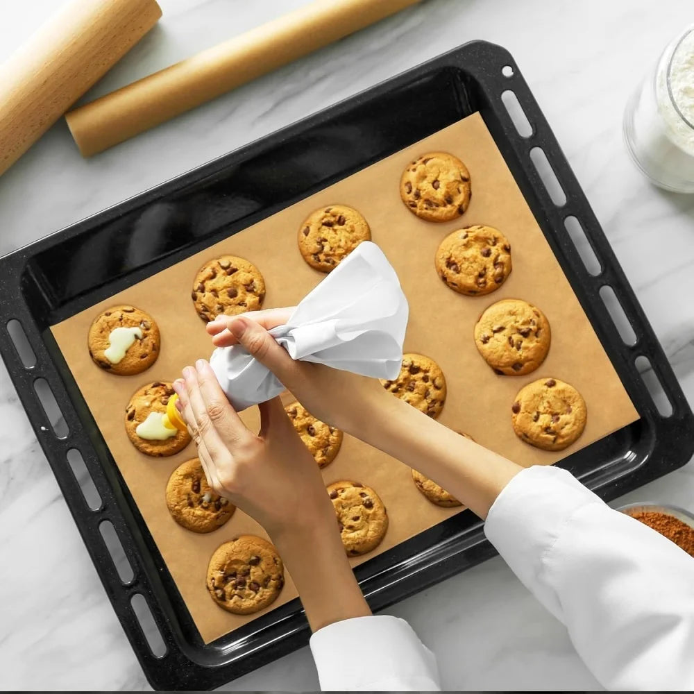 100Pcs Parchment Paper Baking Sheets Non-Stick Precut Baking Parchment Baking Paper Will Not Curl Burn Wax Paper Beauty World Shop