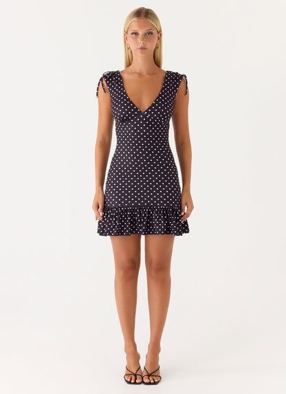 Acacia Mini Dress - Black Polkadot Peppermayo Exclusive