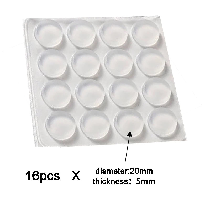 100Pcs Soft Silicone Rubber Anti Slip Bumpers Feet Pads Damper Buffer Cabinet Bumpers Silicone Furniture Pads Drawer Door Pad Beauty World Shop