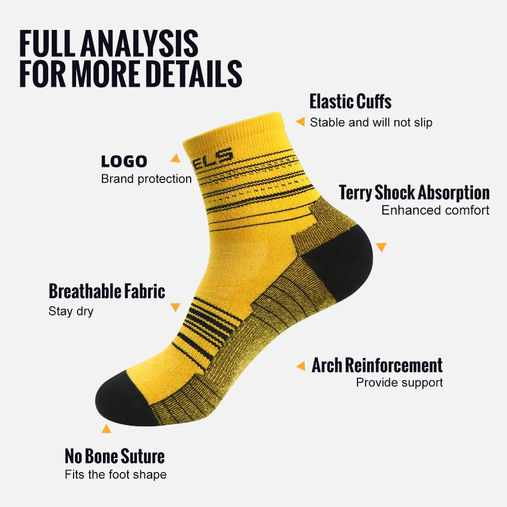 WRELS 1/3Pairs Merino Wool Running Socks Compression Support Thick Cushion Wool Socks For Running Hiking Moisture Wicking Socks Beauty World Shop