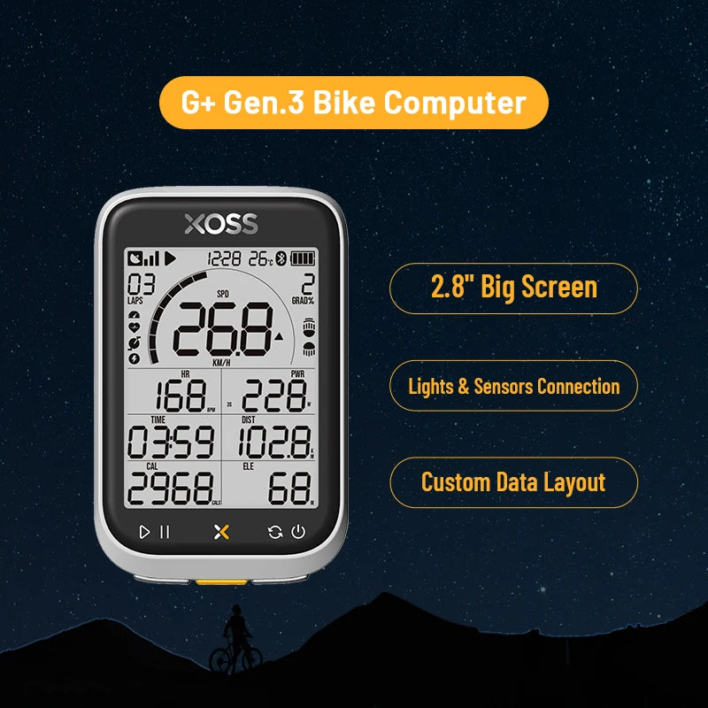XOSS G2 Plus Bike Computer Wireless GPS Cycling Speedometer Waterproof ANT+ Cadence Speed Smart Bicycle Odometer Roadbike MTB Beauty World Shop