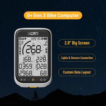 XOSS G2 Plus Bike Computer Wireless GPS Cycling Speedometer Waterproof ANT+ Cadence Speed Smart Bicycle Odometer Roadbike MTB Beauty World Shop