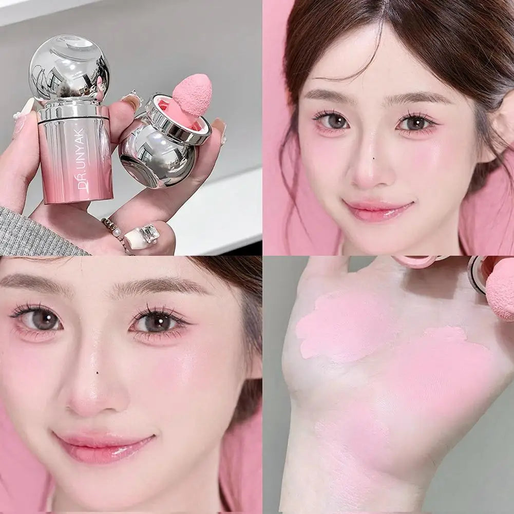 Velvet Liquid Blush Matte Sponge Head Blusher Natural Lasting Brighten Facial Contour Blush Tint Makeup Beauty World Shop