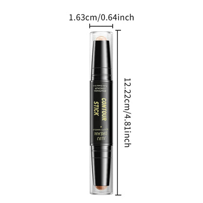 Dual-ended contour stick, facial foundation, concealer, long-lasting dark circles, correcting contour concealer, makeup Beauty World Shop