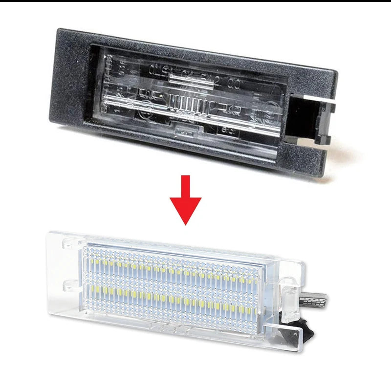 2Pcs Canbus LED License Plate Light White For Alfa Romeo 147 156 159 166 Brera Giulietta Type 940 MiTo Romeo GT Spider 939 Beauty World Shop