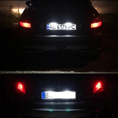 2pcs Canbus LED License Number Plate Lights Bulbs For Peugeot 206 207 307 308 406 407 Citroën C3 C4 C5 BERLINGO SAXO XSARA Beauty World Shop