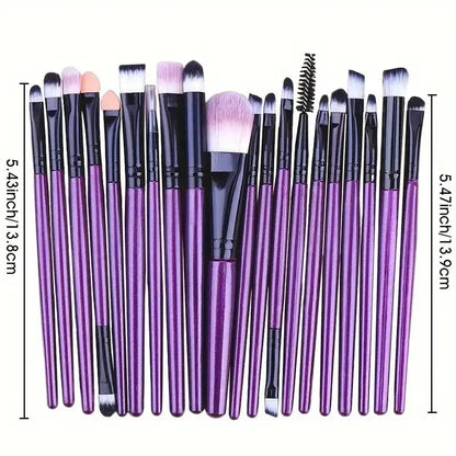 20Pcs Makeup Brush Set Eyeliner Brush Blending Brush Makeup Brushes for Cheeks Eye Cosmetic Foundation Brush Make Up Brushes Set Beauty World Shop